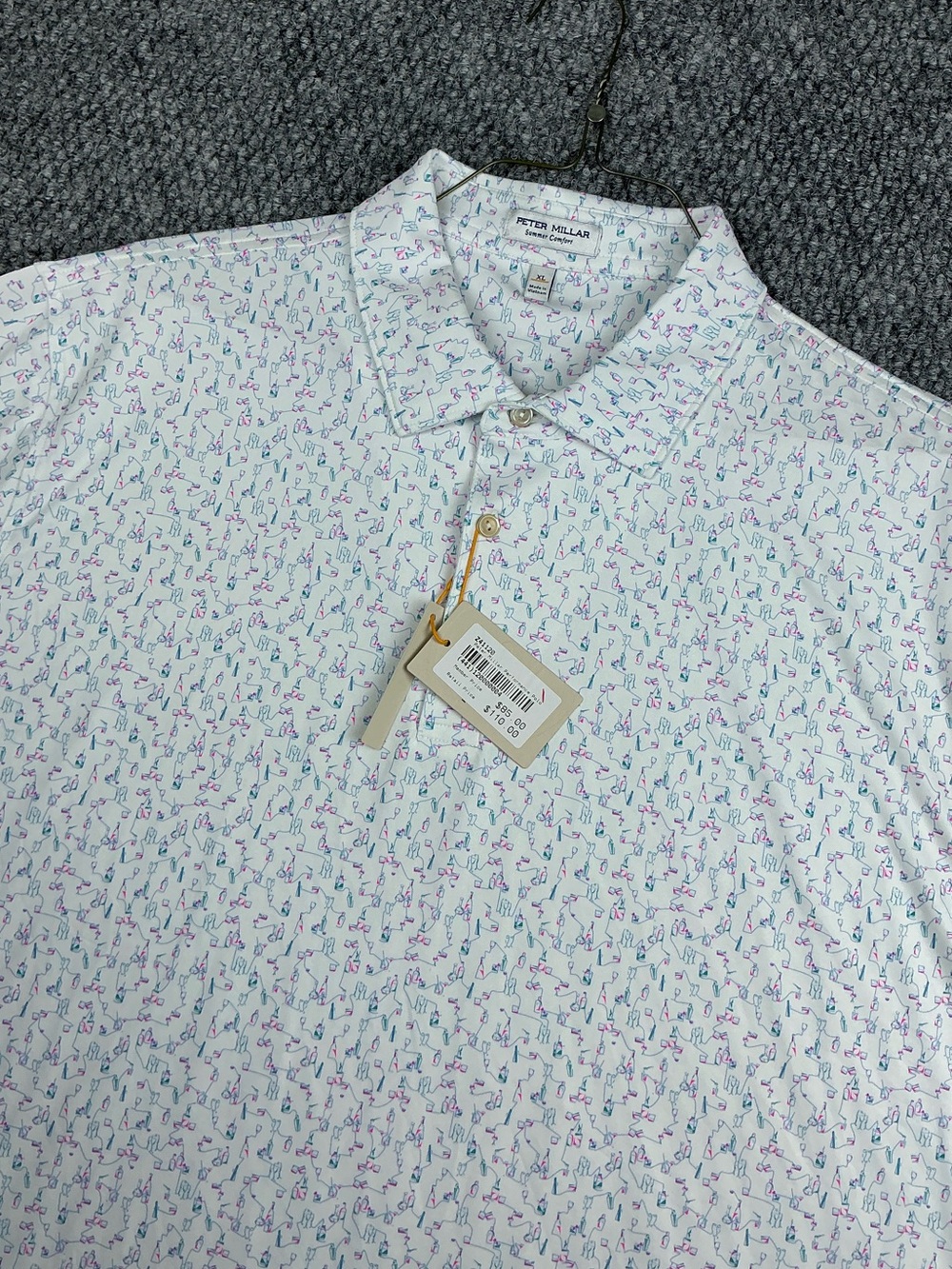 Peter Millar Summer Comfort “Wine Country” Performance Polo- NWT $110 Sz XL